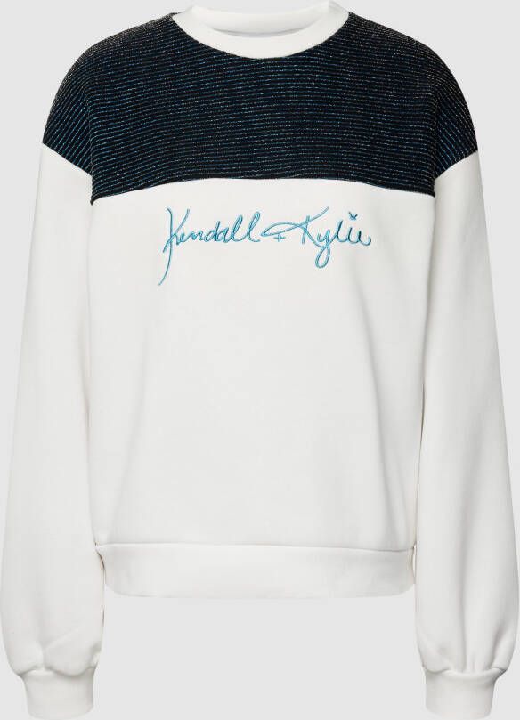 Kendall & Kylie Sweatshirt met labelstitching model 'Mixed'