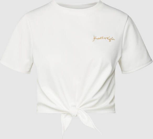Kendall & Kylie T-shirt met labelstitching