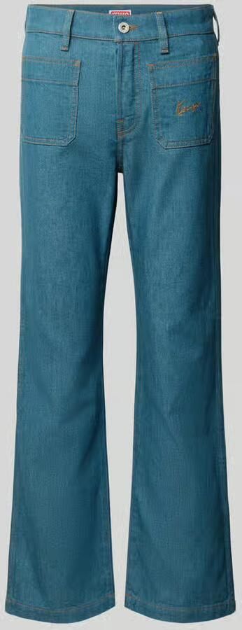 Kenzo flared fit jeans met linnen-aandeel