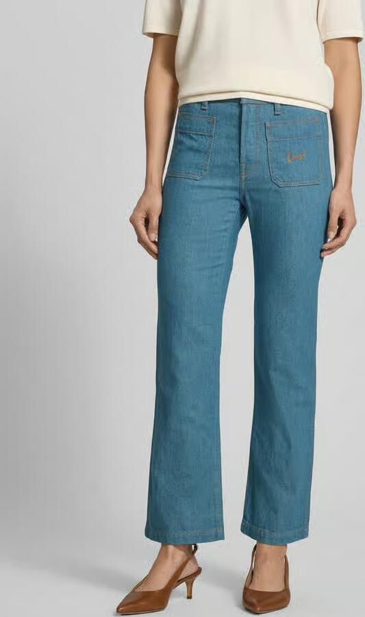 Kenzo flared fit jeans met linnen-aandeel - Foto 3
