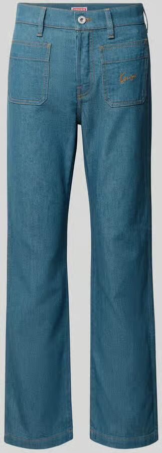 Kenzo flared fit jeans met linnen-aandeel - Foto 3