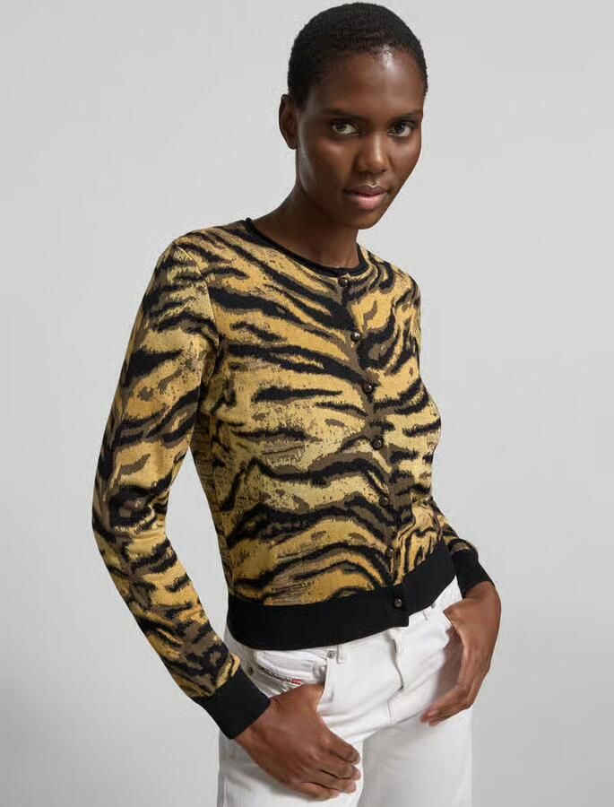 Kenzo Gebreid jack Met viscose en wol