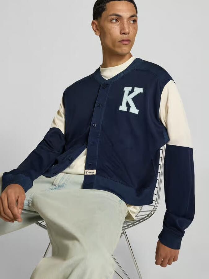 Kenzo Gebreid jack van mix van viscose en katoen