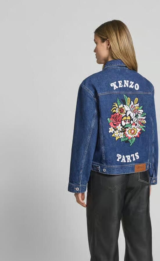Kenzo Jeansjack met labelstitching - Foto 3