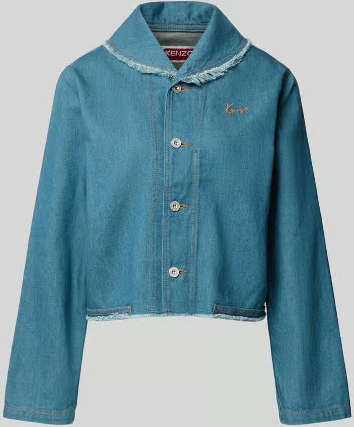 Kenzo Regular fit jeansjack met linnengehalte