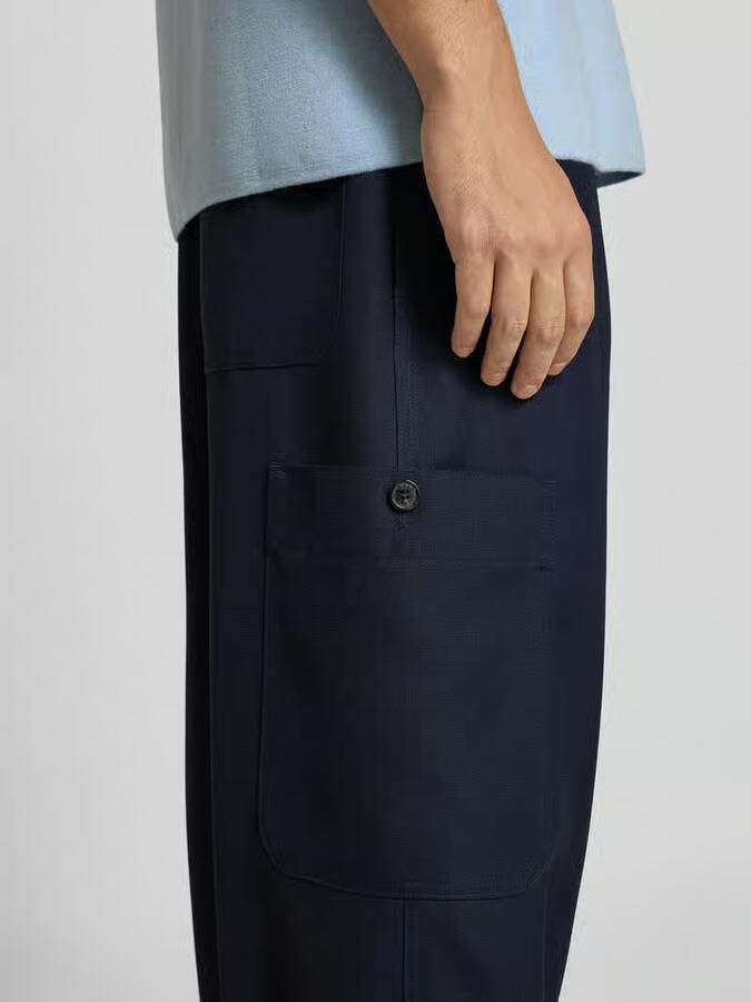 Kenzo Regular fit linnen broek met cargozak - Foto 2