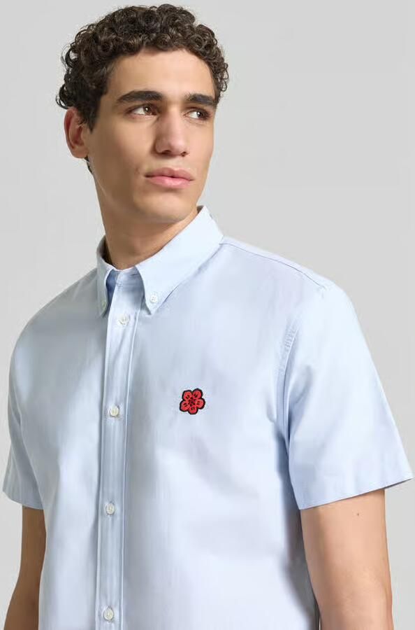 Kenzo Slim fit vrijetijdsoverhemd met gestikt logo