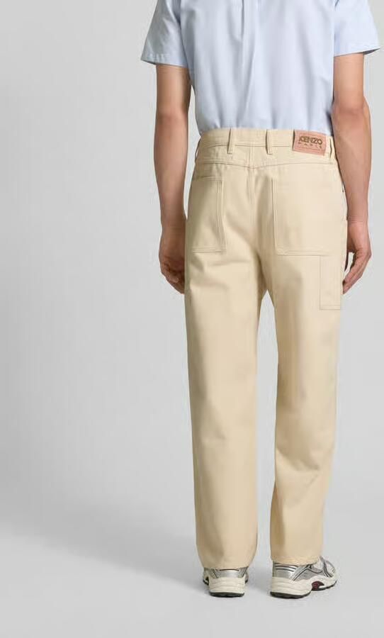 Kenzo straight fit jeans met cargozakken - Foto 3