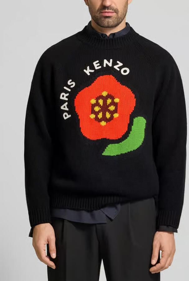 Kenzo Wollen pullover in gebreide look