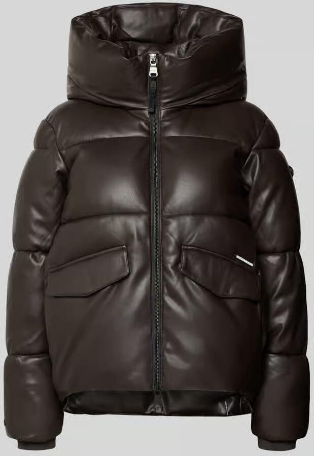 Khujo Gewatteerd jack in lederlook model 'AURORA2'
