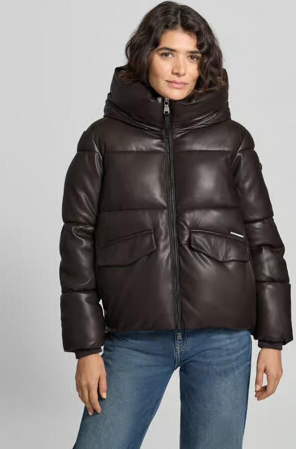 Khujo Gewatteerd jack in lederlook model 'AURORA2' - Foto 3