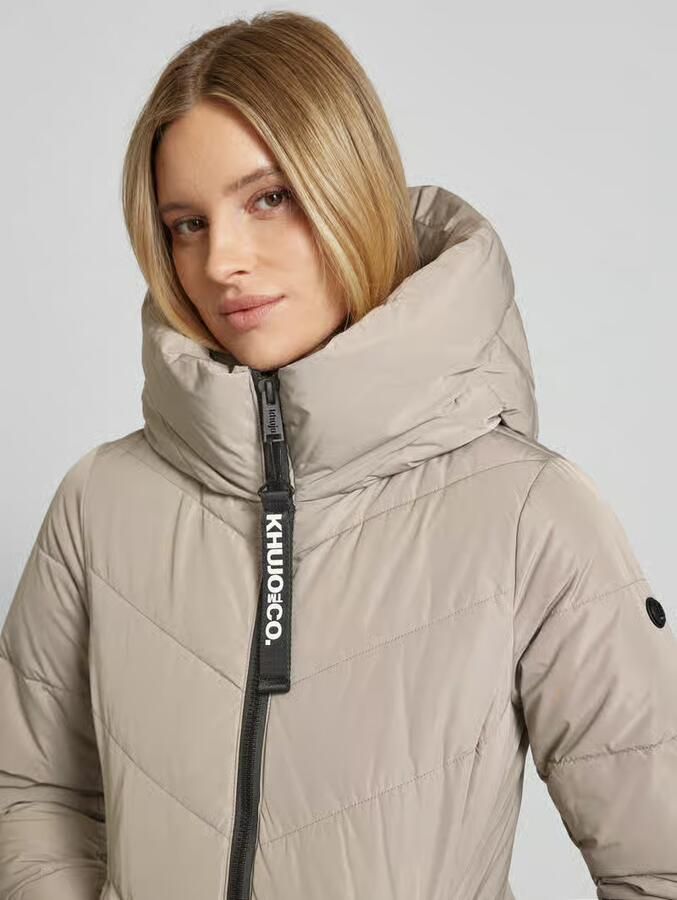 Khujo Gewatteerde lange jas met labeldetail model 'DARKA' - Foto 2