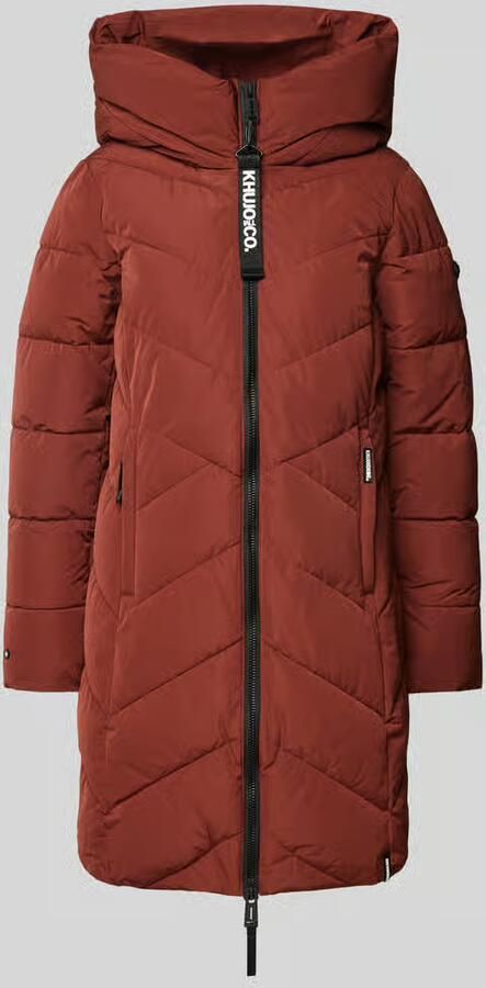 Khujo Gewatteerde lange jas met labeldetail model 'DARKA' - Foto 2
