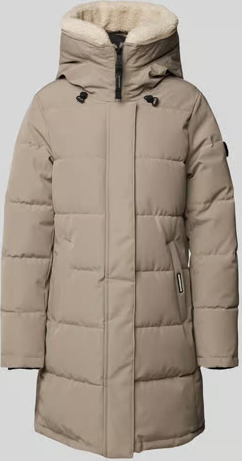 Khujo Gewatteerde lange jas met labeldetails model 'Teddy' - Foto 2