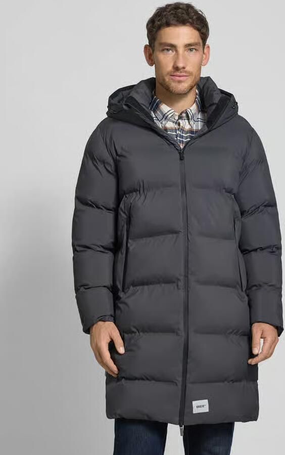 Khujo Gewatteerde lange jas met labelpatch model 'Caius' - Foto 10