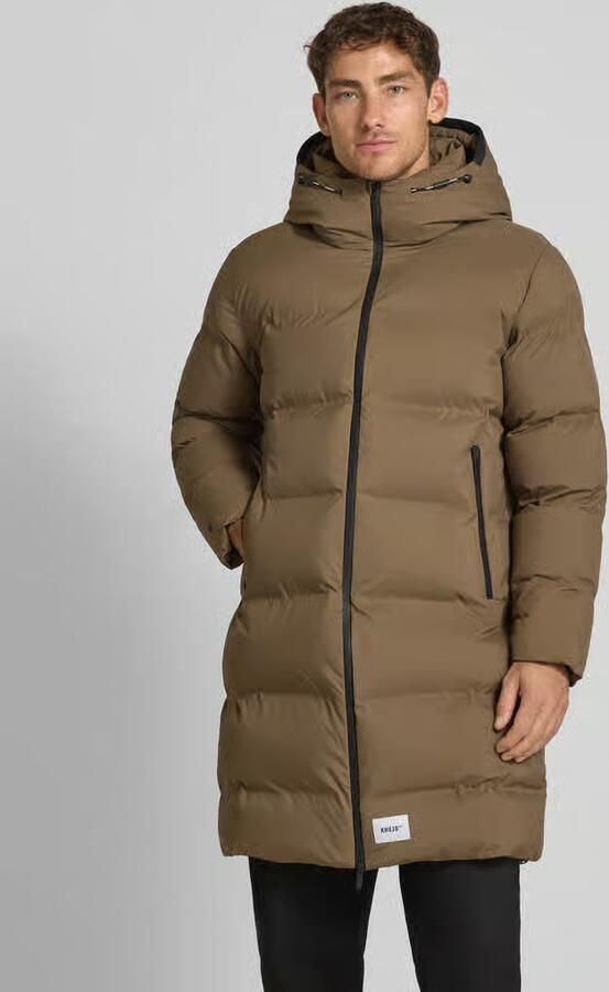 Khujo Gewatteerde lange jas met labelpatch model 'Caius' - Foto 2