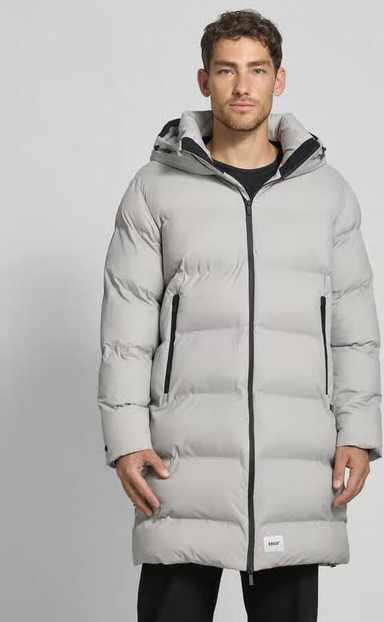 Khujo Gewatteerde lange jas met labelpatch model 'Caius' - Foto 2