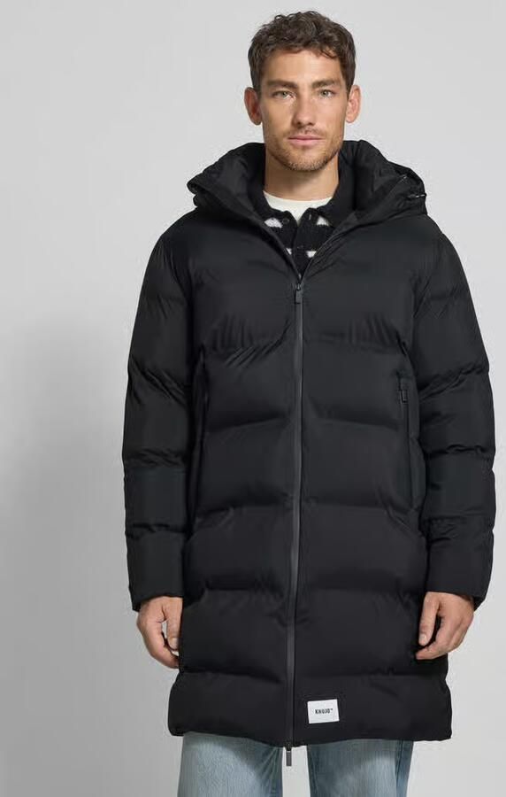 Khujo Gewatteerde lange jas met labelpatch model 'Caius' - Foto 2