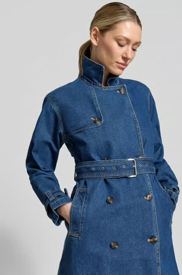 Khujo Jeansmantel met riem model 'HERA'