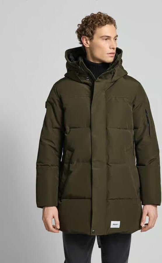 Khujo Regular fit gewatteerde lange jas met logopatch model 'Zeno' - Foto 2