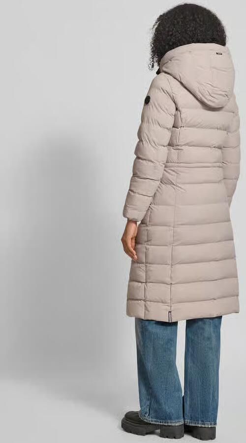 Khujo Regular fit gewatteerde lange jas met tweewegsritssluiting model 'Gamp'