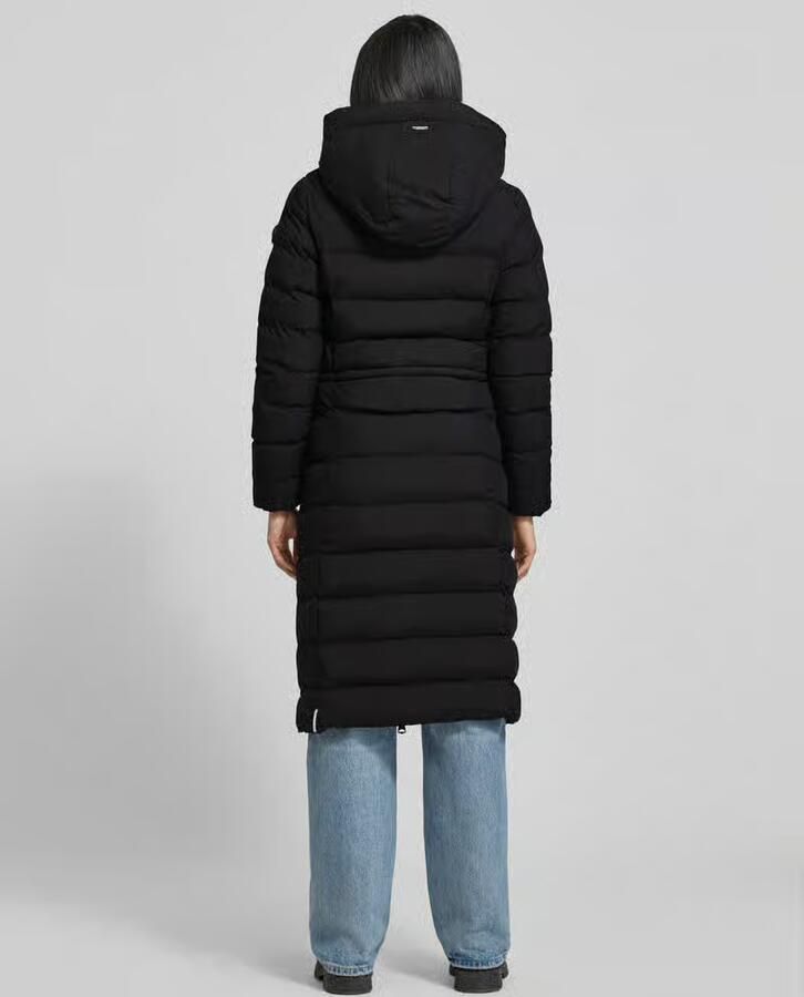 Khujo Regular fit gewatteerde lange jas met tweewegsritssluiting model 'Gamp'
