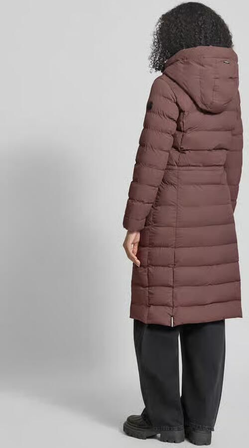 Khujo Regular fit gewatteerde lange jas met tweewegsritssluiting model 'Gamp'