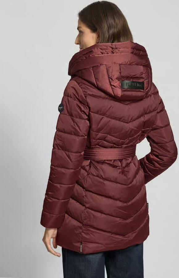 Khujo Regular fit gewatteerde lange jas met capuchon model 'KINA'