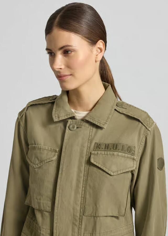 Khujo regular fit jack met platte kraag model 'Buni'