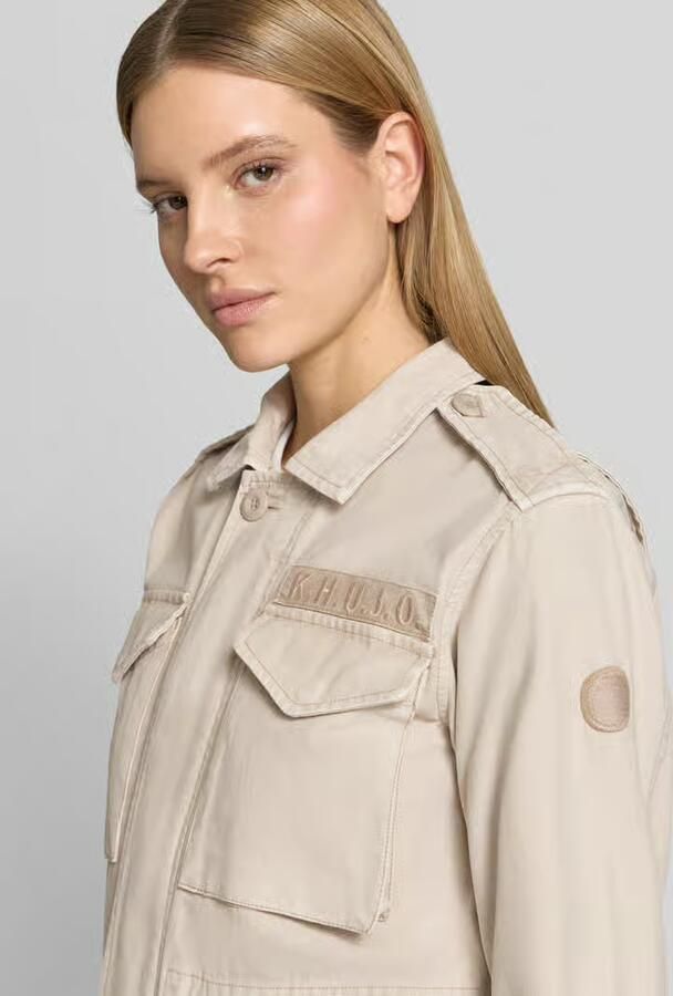 Khujo regular fit jack met platte kraag model 'Buni'