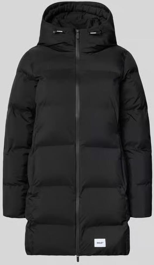 Khujo Regular fit lange jas in stiksels met logopatch model 'TANARE'