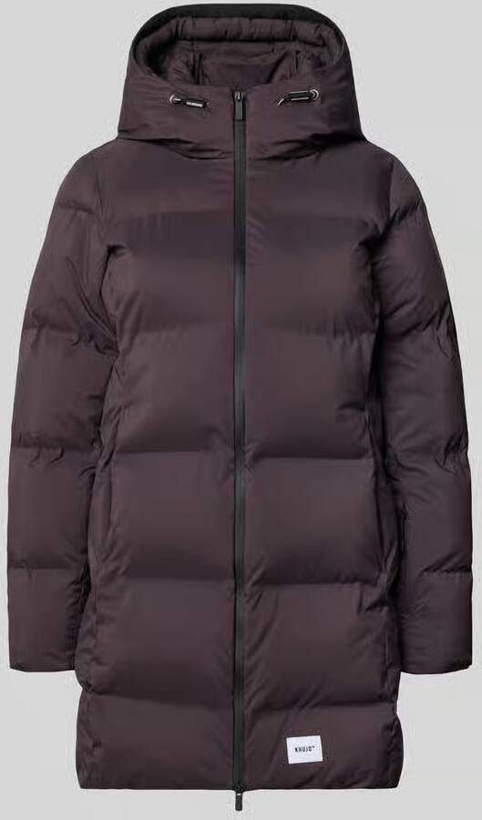 Khujo Regular fit lange jas in stiksels met logopatch model 'TANARE'