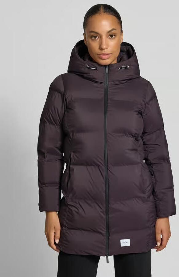 Khujo Regular fit lange jas in stiksels met logopatch model 'TANARE' - Foto 2