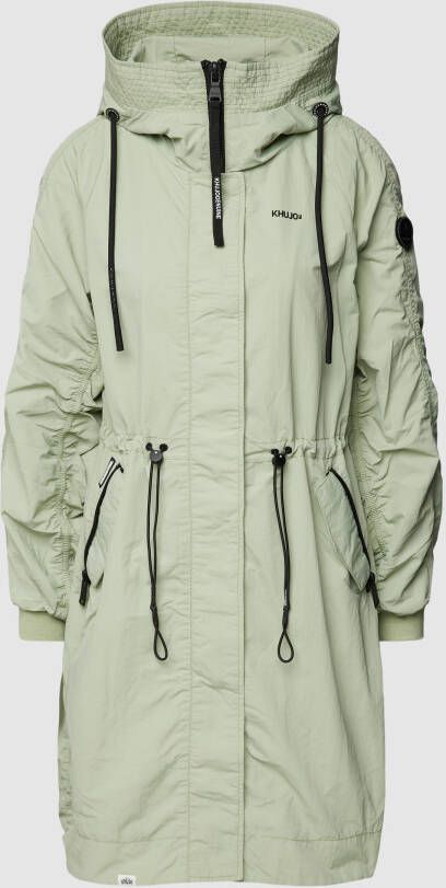 Khujo Lange jas met labeldetails model 'Silica'