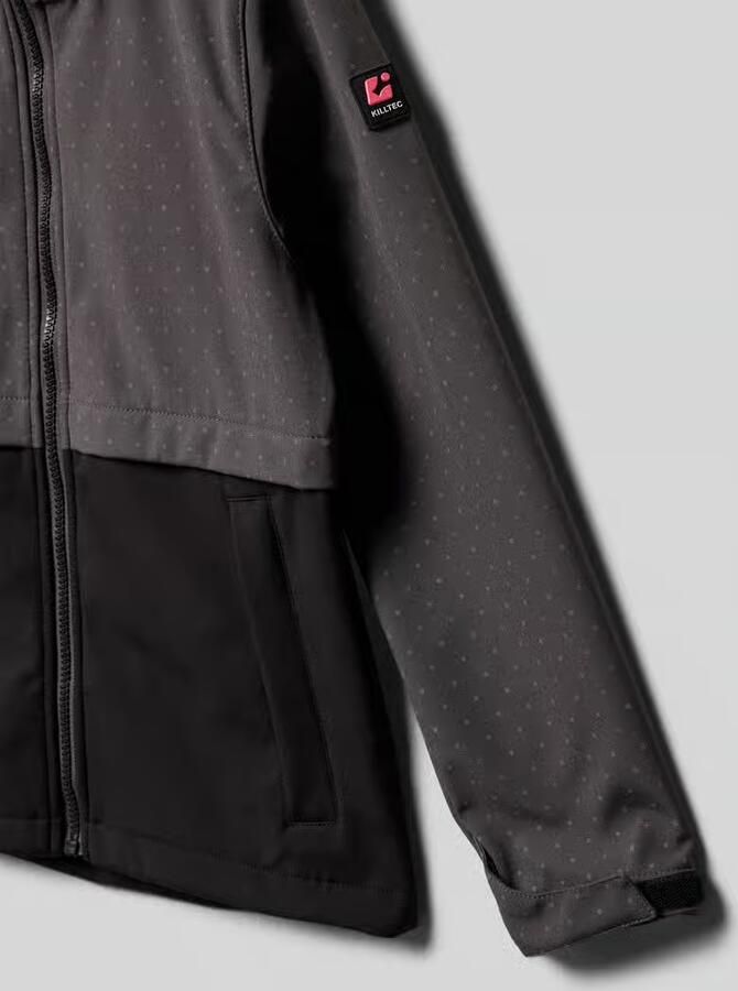 Killtec Softshell-jack met labeldetail