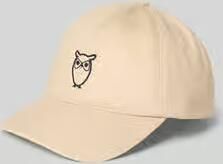 KnowledgeCotton Apparel Baseballpet met motiefstitching