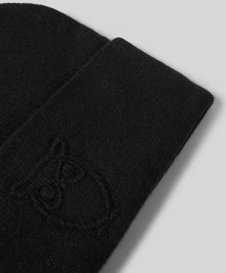 KnowledgeCotton Apparel Beanie met labeldetail