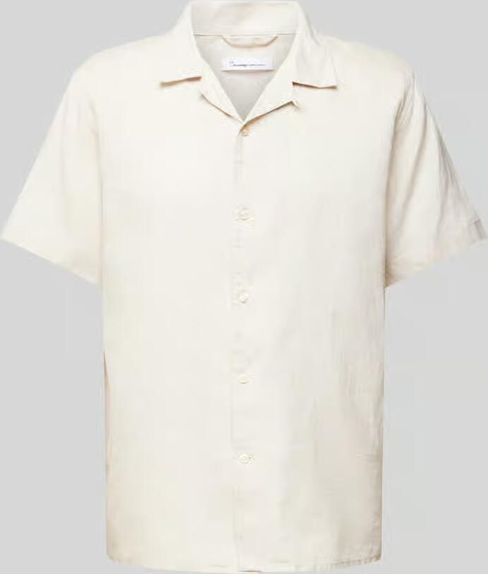 Knowledge Cotton Apparel Box fit vrijetijdsoverhemd met reverskraag - Foto 2