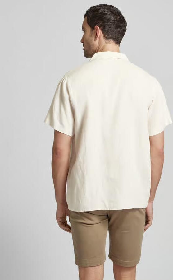Knowledge Cotton Apparel Box fit vrijetijdsoverhemd met reverskraag - Foto 3
