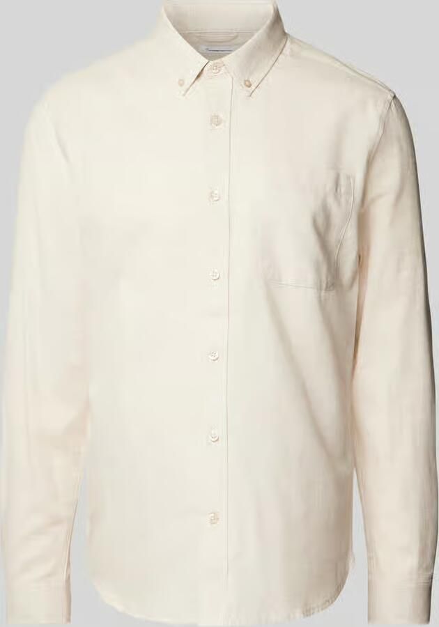 Knowledge Cotton Apparel Custom fit vrijetijdsoverhemd met button-downkraag - Foto 2