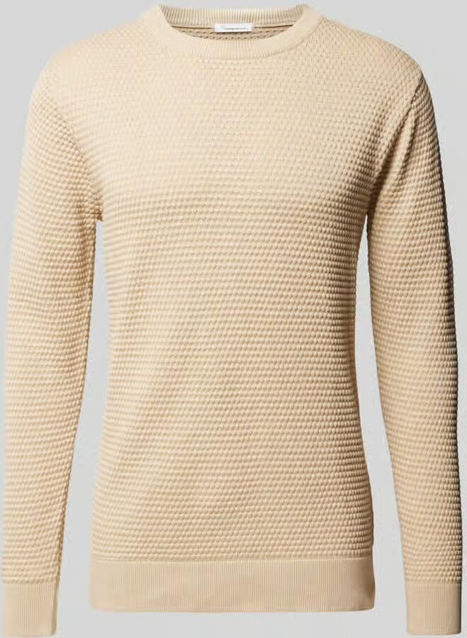 Knowledge Cotton Apparel Gebreide pullover met structuurmotief model 'VAGN' - Foto 2