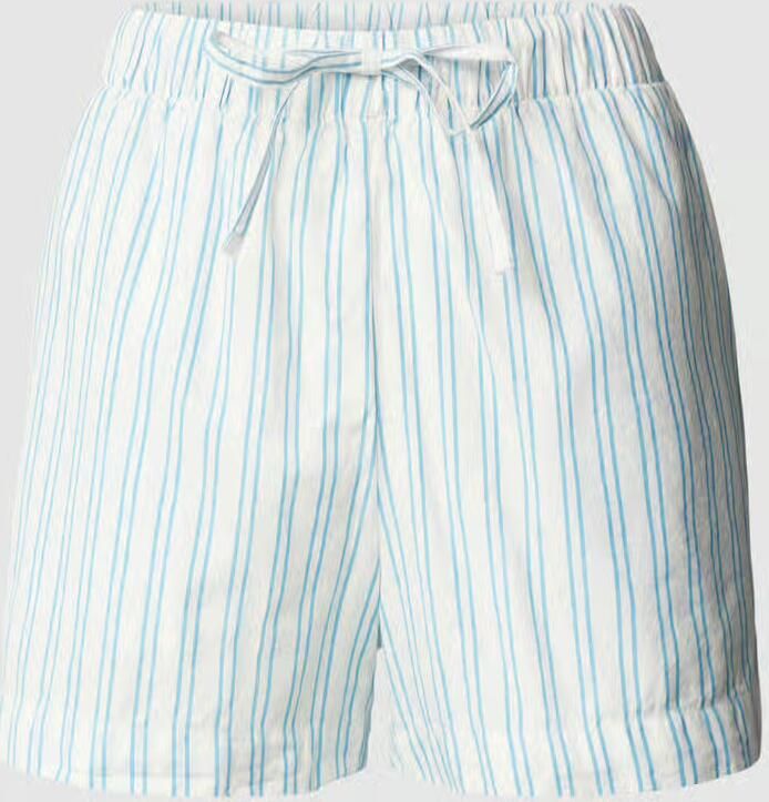 Knowledge Cotton Apparel Korte broek met streepmotief - Foto 2