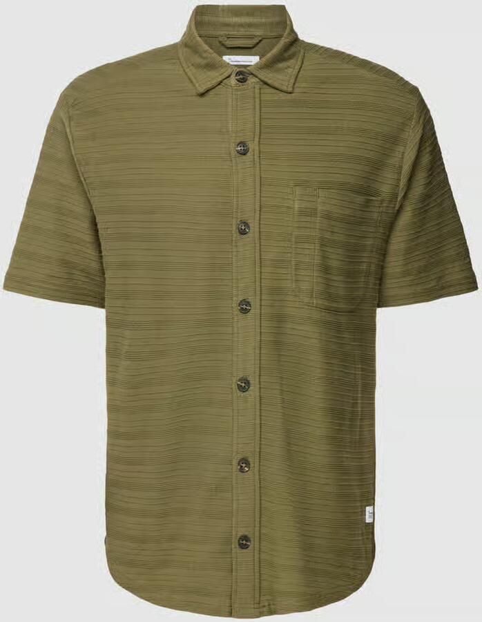 Knowledge Cotton Apparel Loose fit vrijetijdsoverhemd met borstzak - Foto 2