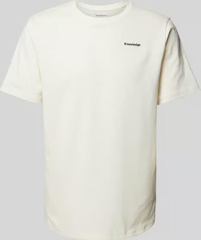 Knowledge Cotton Apparel Regular fit T-shirt met labelprint - Foto 2
