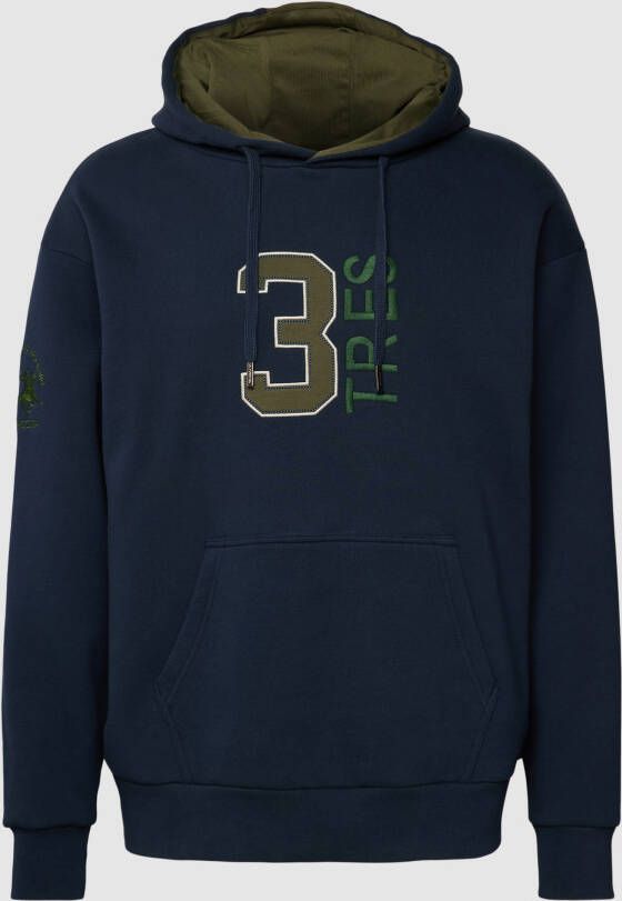 LA MARTINA Hoodie met ribboorden
