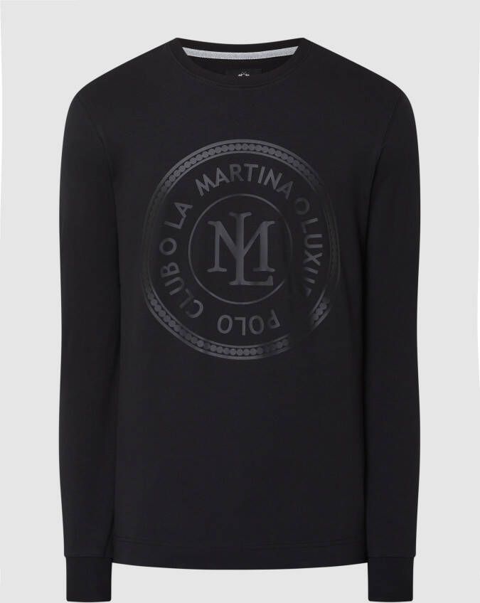 LA MARTINA Regular-fit shirt met lange mouwen met logoprint