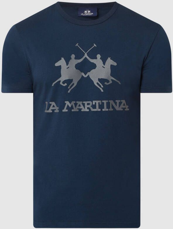 LA MARTINA Regular fit T-shirt van katoen