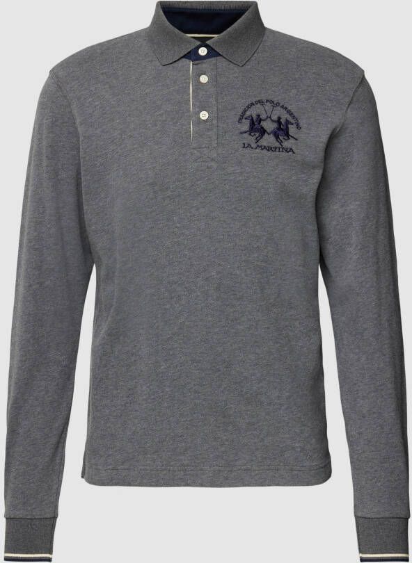 LA MARTINA Shirt met lange mouwen met polokraag