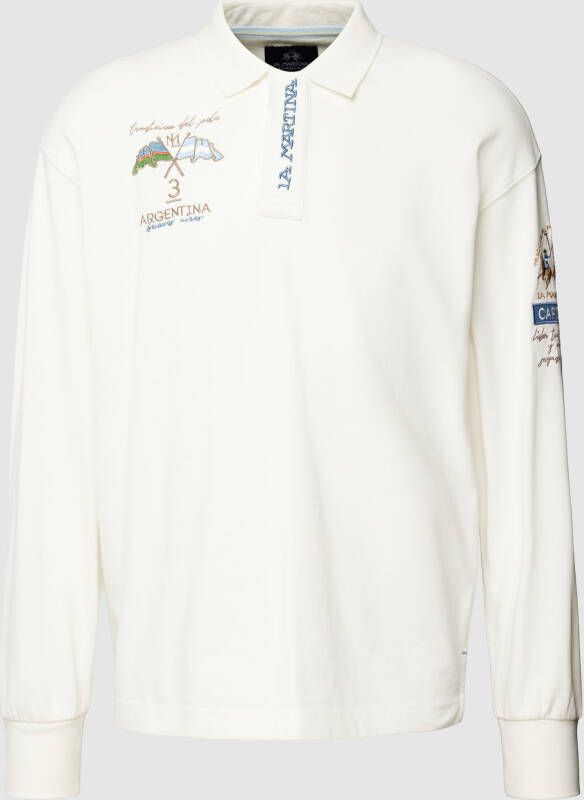 LA MARTINA Shirt met lange mouwen met polokraag