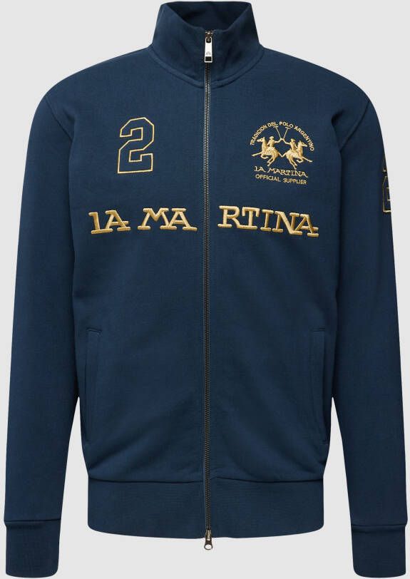 LA MARTINA Sweatjack met labelstitching